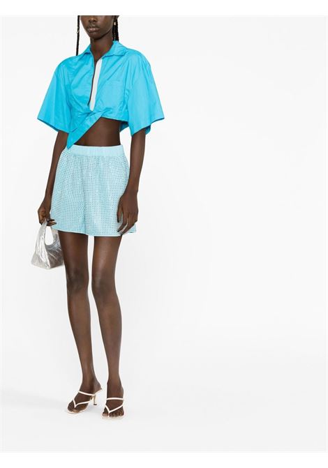 Blue rhinestone-embellished shorts - women SELF-PORTRAIT | RS23107PBL