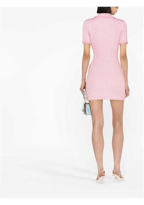 Pink short-sleeved tweed minidress - women SELF-PORTRAIT | SS23041SPK