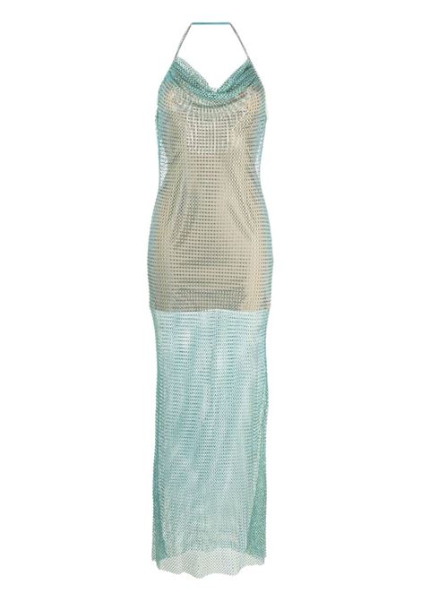 Aqua green crystal-embellished dress - women SELF-PORTRAIT | SS23149XGN