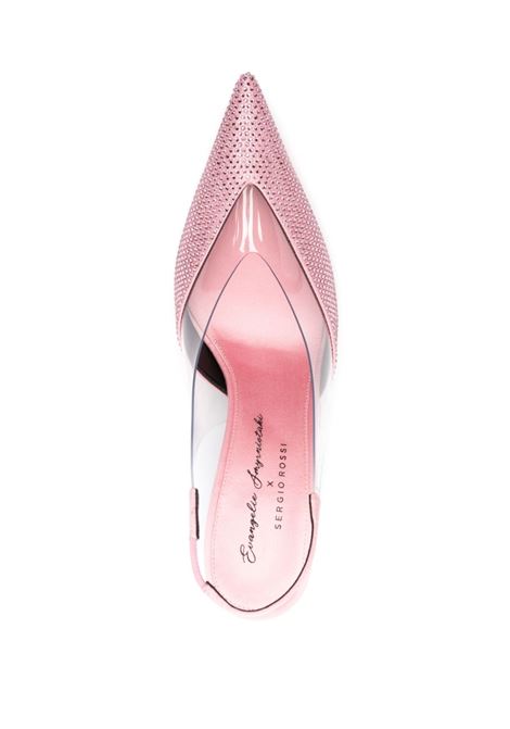 Pastel pink 120mm crystal-embellished pointed pumps - women SERGIO ROSSI | B01140MFI6281105904