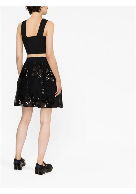 Black sequin-embellished tulle mini skirt - women SIMONE ROCHA | 3092S0035BK