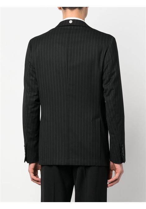 Charcoal grey pinstriped single-breasted blazer - men SIMONE ROCHA | 6055D1012CP