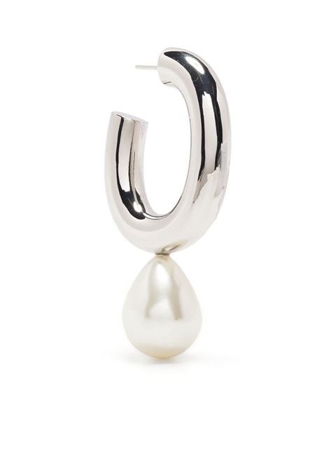 Silver pearl hoop earring - women SIMONE ROCHA | ERG3210904SP
