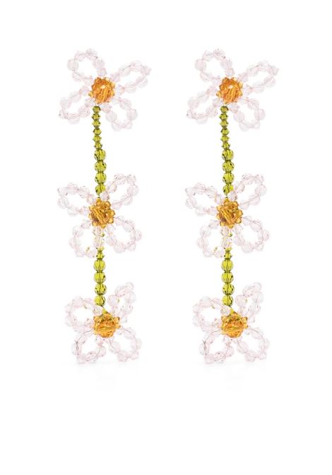 Multicolored daisy stud earrings - women SIMONE ROCHA | ERG3310903BS