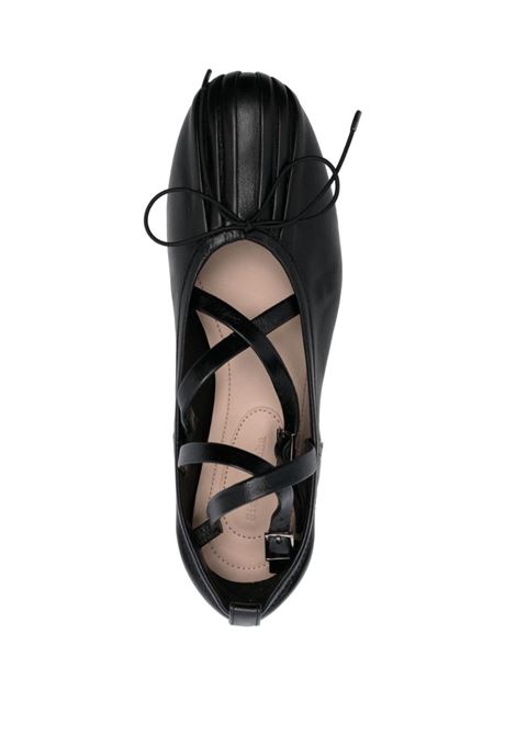 Black criss-cross ballerina shoes - women SIMONE ROCHA | RMP60777BK