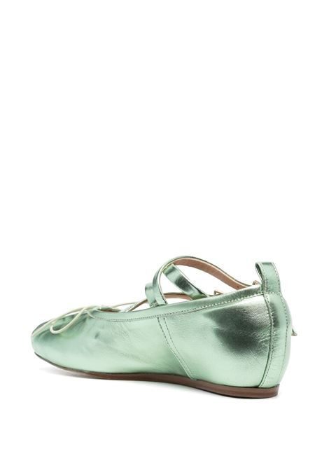 Green criss-cross ballerina shoes - women SIMONE ROCHA | RMP60777MT