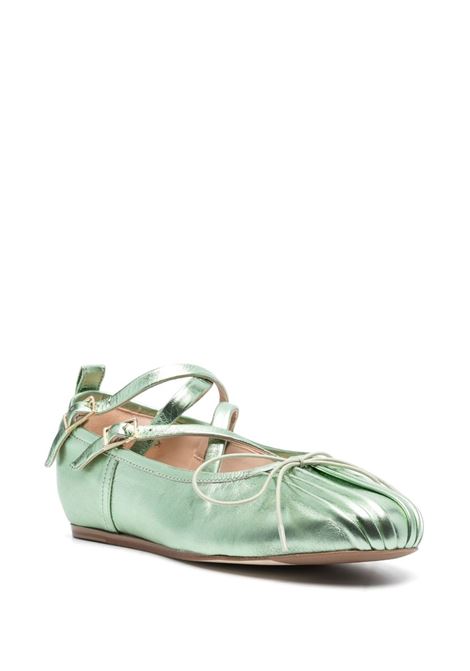 Green criss-cross ballerina shoes - women SIMONE ROCHA | RMP60777MT