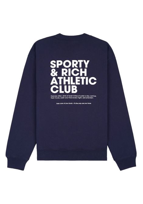 Blue logo-print sweatshirt - unisex SPORTY & RICH | CR833NA