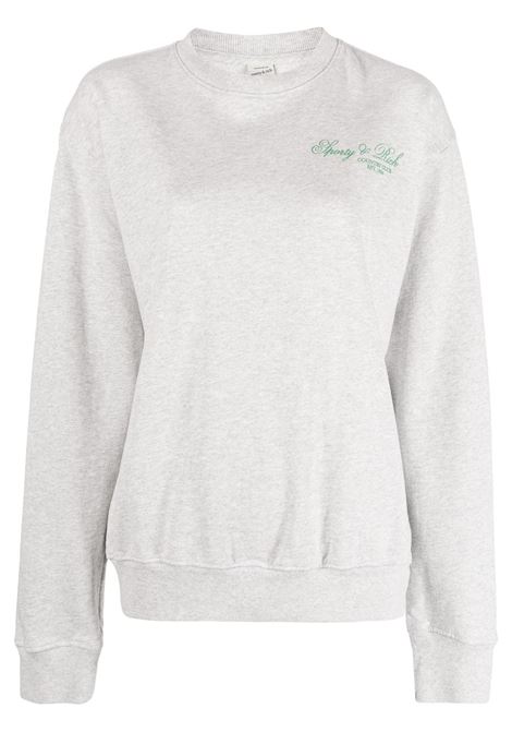 Grey logo-print sweatshirt - women SPORTY & RICH | CR844HG