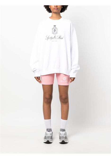 White logo-print drop-shoulder sweatshirt - unisex SPORTY & RICH | CR853WH