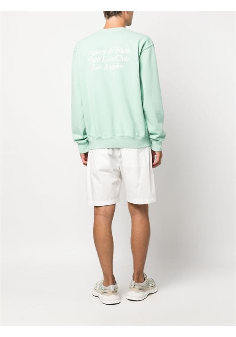 Mint green logo-print sweatshirt - unisex SPORTY & RICH | CR867JD