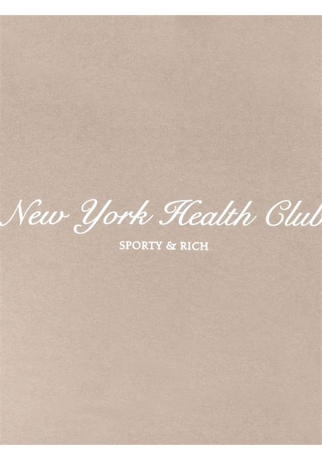 Felpa NY Health Club crop in beige - donna SPORTY & RICH | HC831EL