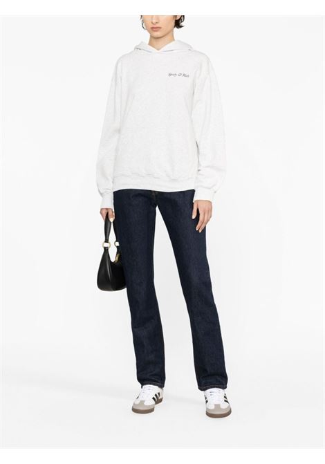 Grey slogan-print m?lange-effect sweatshirt - unisex SPORTY & RICH | HO861HG