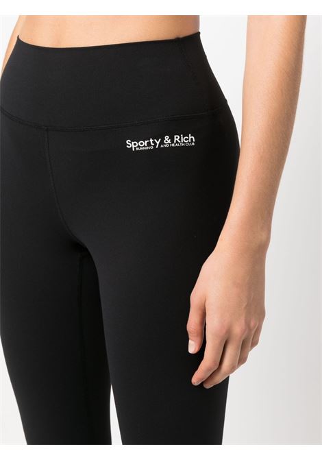 Black logo-print leggings - women SPORTY & RICH | LE831BK