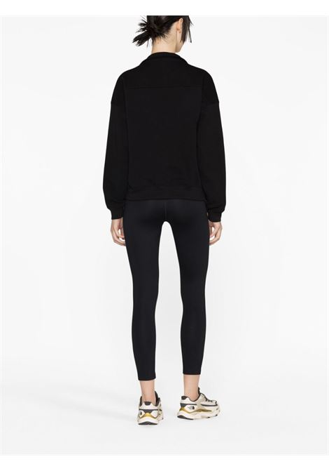 Black half-zip sweatshirt - unisex SPORTY & RICH | QZ841BK
