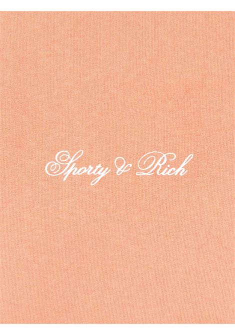 Pink logo-print elasticated-waistband shorts - women SPORTY & RICH | SH834PE