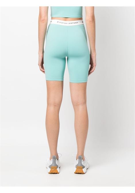 Light blue logo-waistband shorts - women  SPORTY & RICH | SH835PA