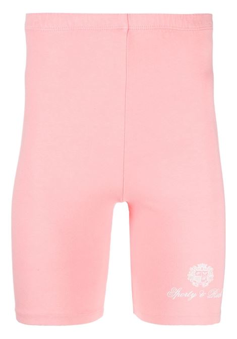 Shorts da ciclismo con stampa in rosa - donna