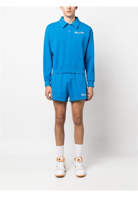 Ppantaloncini sportivi con ricamo in blu - uomo SPORTY & RICH | SH853RB