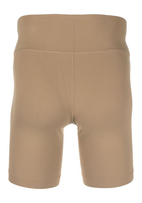 Brown logo-print high-waisted running shorts - men SPORTY & RICH | SH866ES
