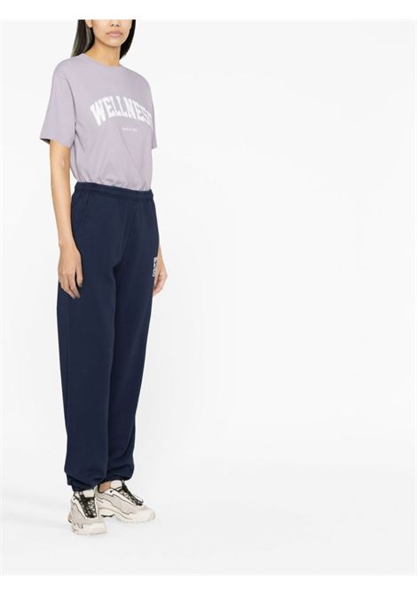 Blue logo-print track trousers - women SPORTY & RICH | SW832NA