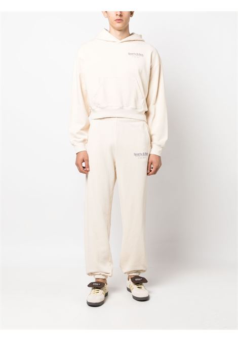 Pantaloni sportivi con stampa logo in beige - unisex SPORTY & RICH | SW851CR