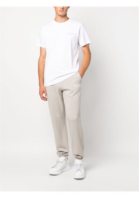 White logo-print jersey-fleece track trousers - unisex SPORTY & RICH | SW862DV