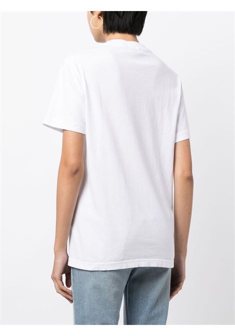 T-shirt con stampa grafica in bianco e verde - unisex SPORTY & RICH | TS843WH