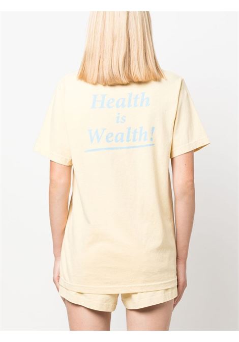 Beige slogan-print t-shirt - unisex SPORTY & RICH | TS848AL