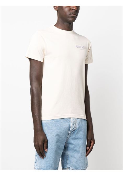 T-shirt con stampa grafica in bianco e lilla - unisex SPORTY & RICH | TS854CR