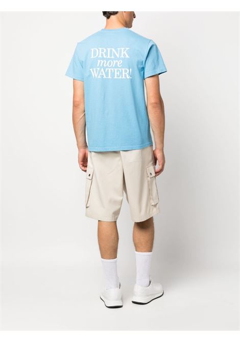 Light blue slogan-print T-shirt - unisex SPORTY & RICH | TS862AT