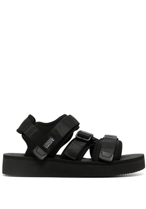 Black kisee-po strap-detail sandals - unisex SUICOKE | OG044POBLK