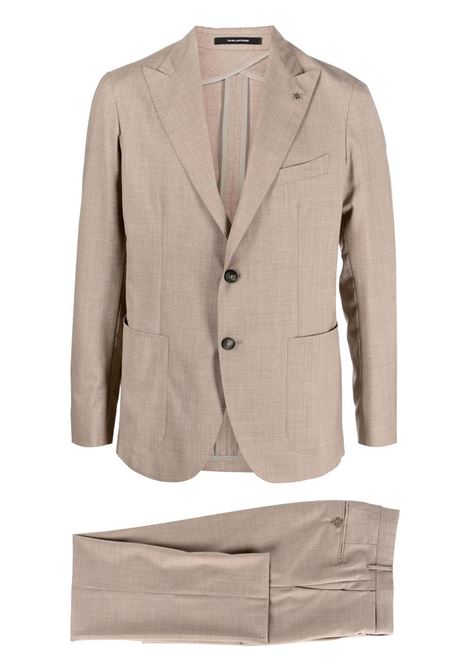 Beige fitted single-breasted two-piece suit - men TAGLIATORE | 2SMC26K11520060T3104