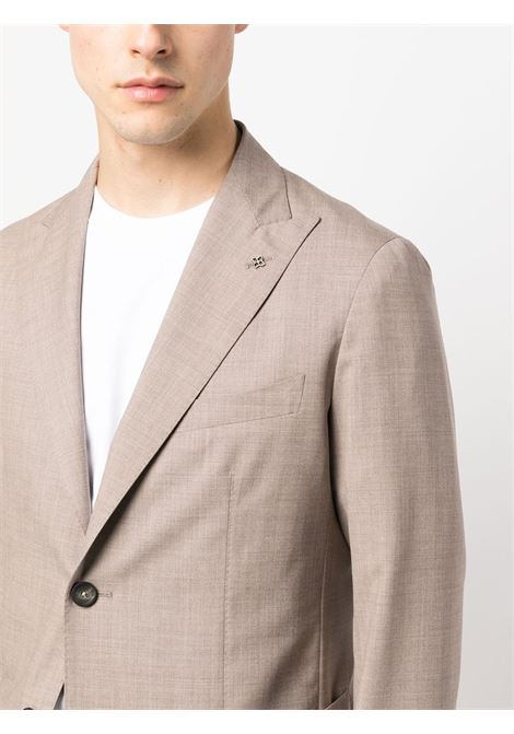 Beige fitted single-breasted two-piece suit - men TAGLIATORE | 2SMC26K11520060T3104
