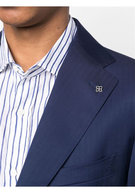 Blue logo-plaque single-breasted suit - men TAGLIATORE | 2SVS22B11060015I154