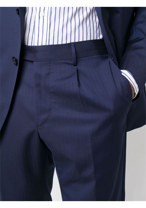 Blue logo-plaque single-breasted suit - men TAGLIATORE | 2SVS22B11060015I154