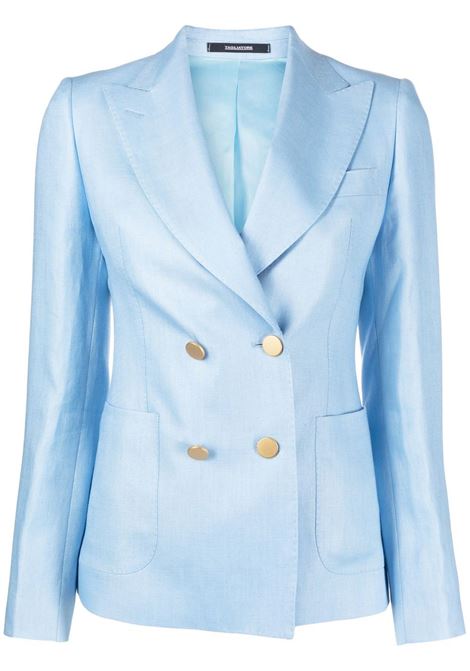 Light blue double-breasted tailored blazer - women TAGLIATORE | JCORAL1EK340021EI973