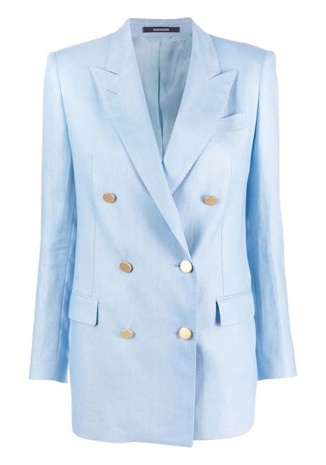 Light blue double-breasted tailored blazer - women TAGLIATORE | JJASMINE10B340021EI973