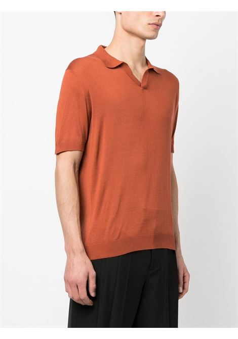 Short sleeve polo in rust - men TAGLIATORE | KEITHGSE2303375