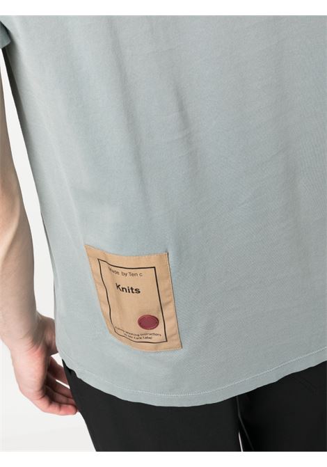 T-shirt con applicazione in grigio - uomo TEN C | 22CTCUH02103923