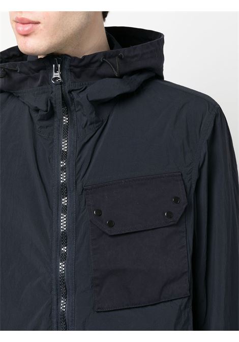 Blue zipped-up chest-pocket jacket - men  TEN C | 23CTCUC04049888