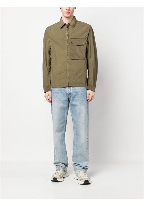 Green zip-up jacket - men TEN C | 23CTCUC04111659