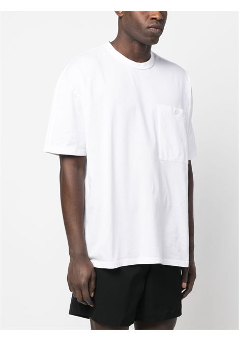 T-shirt con taschino in bianco - uomo TEN C | 23CTCUH02089100