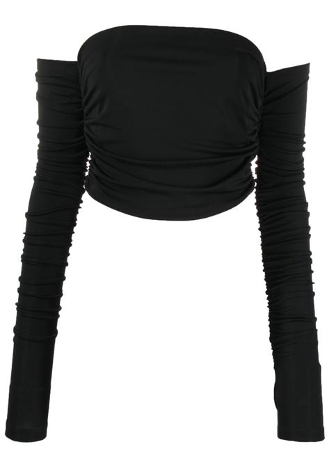 Black off-shoulder long-sleeved top - women THE ANDAMANE | T130705BTJP073999