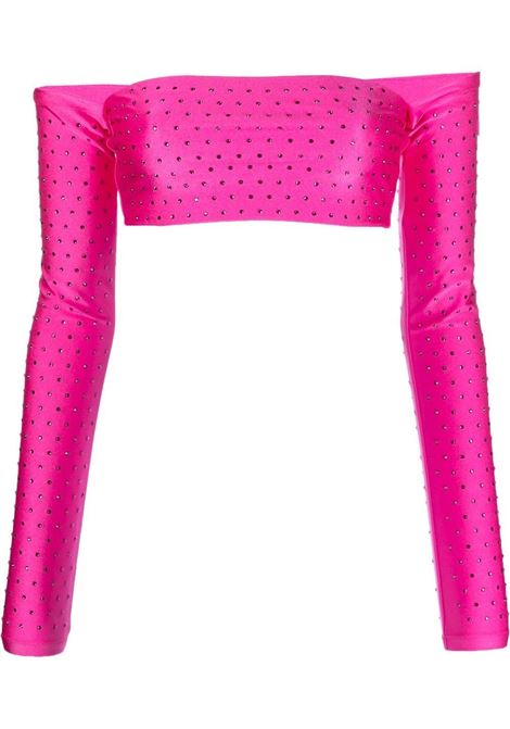 Top crop con strass in fucsia - donna THE ANDAMANE | Top | T130725DTJP062321
