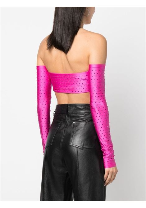Top crop con strass in fucsia - donna THE ANDAMANE | T130725DTJP062321