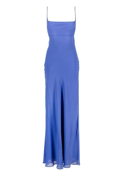 Blue silk-chiffon maxi slip dress - women THE ANDAMANE | TM130132ATNS041PRVNC