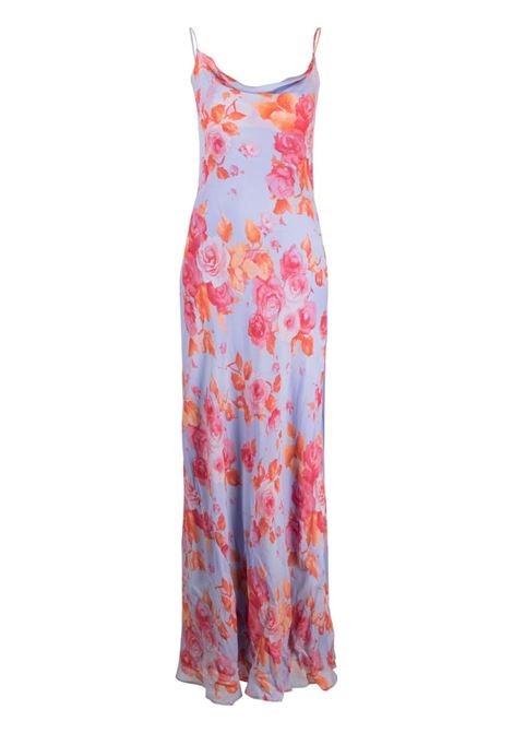 Multicolored floral-print slip maxi dress - women THE ANDAMANE | TM130132BTNV105FLRL