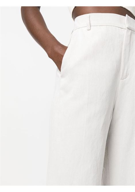 Pantaloni a palazzo con pieghe in bianco - donna THE ANDAMANE | TM130401ATNC136WHT