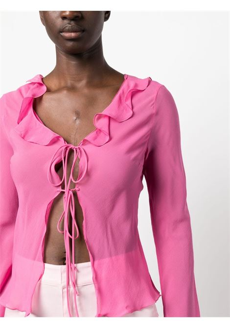 Blusa con ruches in rosa - donna THE ANDAMANE | TM130911ATNS041PNK